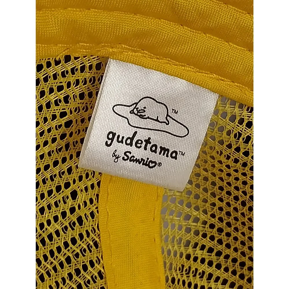 Sanrio Gudetama The Lazy Egg Yellow Graphic Trucker Hat Adjustable Mesh Back